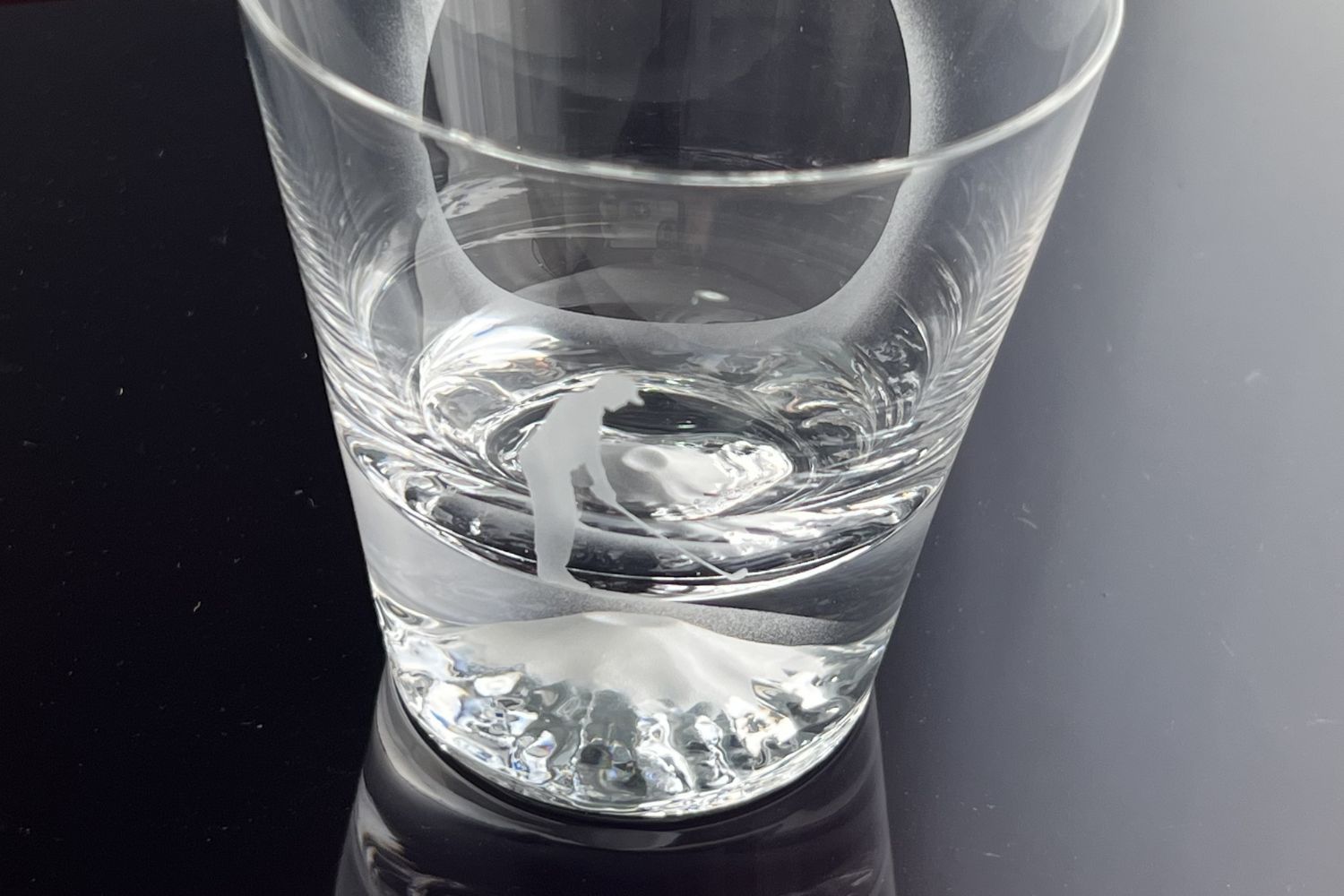 『ゴルフ』× 富士山グラス(江戸硝子）オールドグラス